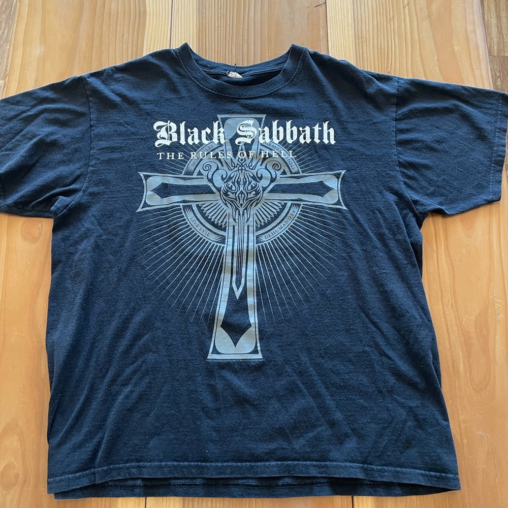 Black Sabbath The Rules Of Hell 2008 XL T Shirt Ronnie James Dio ￼￼